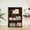 vidaXL - Boekenkast - 80x30x114 - cm - bewerkt - hout - gerookt - eikenkleurig