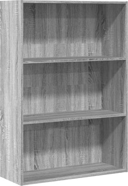 vidaXL - Boekenkast - 80x30x114 - cm - bewerkt - hout - grijs - sonoma - eikenkleurig