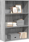 vidaXL - Boekenkast - 80x30x114 - cm - bewerkt - hout - grijs - sonoma - eikenkleurig
