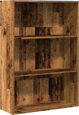 vidaXL - Boekenkast - 80x30x114 - cm - bewerkt - hout - oud - houtkleurig