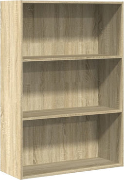 vidaXL - Boekenkast - 80x30x114 - cm - bewerkt - hout - sonoma - eikenkleurig