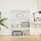 vidaXL - Boekenkast - 80x30x114 - cm - bewerkt - hout - wit