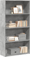 vidaXL - Boekenkast - 80x30x152 - cm - bewerkt - hout - betongrijs