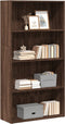 vidaXL - Boekenkast - 80x30x152 - cm - bewerkt - hout - bruin - eikenkleurig