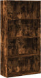 vidaXL - Boekenkast - 80x30x152 - cm - bewerkt - hout - gerookt - eikenkleurig