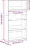 vidaXL - Boekenkast - 80x30x152 - cm - bewerkt - hout - gerookt - eikenkleurig
