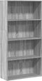 vidaXL - Boekenkast - 80x30x152 - cm - bewerkt - hout - grijs - sonoma - eikenkleurig