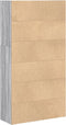 vidaXL - Boekenkast - 80x30x152 - cm - bewerkt - hout - grijs - sonoma - eikenkleurig