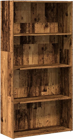 vidaXL - Boekenkast - 80x30x152 - cm - bewerkt - hout - oud - houtkleurig