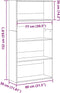 vidaXL - Boekenkast - 80x30x152 - cm - bewerkt - hout - oud - houtkleurig