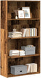 vidaXL - Boekenkast - 80x30x152 - cm - bewerkt - hout - oud - houtkleurig