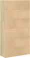 vidaXL - Boekenkast - 80x30x152 - cm - bewerkt - hout - sonoma - eikenkleurig
