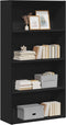 vidaXL - Boekenkast - 80x30x152 - cm - bewerkt - hout - zwart