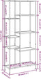 vidaXL - Boekenkast - 80x30x180 - cm - staal - en - bewerkt - hout