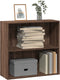 vidaXL - Boekenkast - 80x30x77 - cm - bewerkt - hout - bruin - eikenkleurig