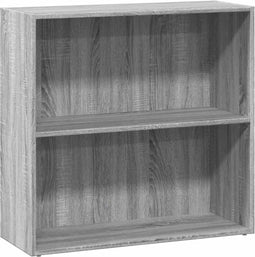 vidaXL - Boekenkast - 80x30x77 - cm - bewerkt - hout - grijs - sonoma - eikenkleurig