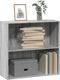 vidaXL - Boekenkast - 80x30x77 - cm - bewerkt - hout - grijs - sonoma - eikenkleurig