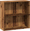 vidaXL - Boekenkast - 80x30x77 - cm - bewerkt - hout - oud - houtkleurig