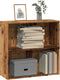 vidaXL - Boekenkast - 80x30x77 - cm - bewerkt - hout - oud - houtkleurig