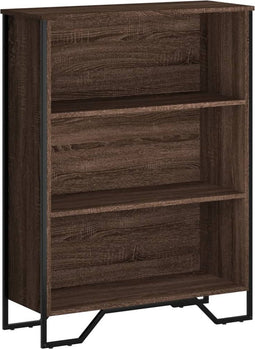 vidaXL - Boekenkast - 80x31x106 - cm - bewerkt - hout - bruin - eikenkleurig