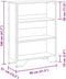 vidaXL - Boekenkast - 80x31x106 - cm - bewerkt - hout - bruin - eikenkleurig