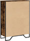 vidaXL - Boekenkast - 80x31x106 - cm - bewerkt - hout - gerookt - eikenkleurig