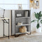 vidaXL - Boekenkast - 80x31x106 - cm - bewerkt - hout - grijs - sonoma - eikenkleurig