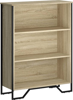 vidaXL - Boekenkast - 80x31x106 - cm - bewerkt - hout - sonoma - eikenkleurig