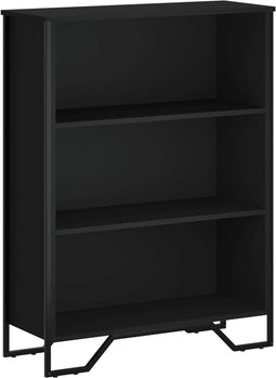 vidaXL - Boekenkast - 80x31x106 - cm - bewerkt - hout - zwart