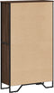vidaXL - Boekenkast - 80x31x137,5 - cm - bewerkt - hout - bruin - eikenkleur