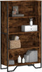 vidaXL - Boekenkast - 80x31x137,5 - cm - bewerkt - hout - gerookt - eikenkleurig