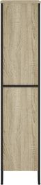 vidaXL - Boekenkast - 80x31x137,5 - cm - bewerkt - hout - sonoma - eikenkleurig