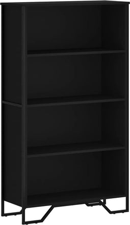 vidaXL - Boekenkast - 80x31x137,5 - cm - bewerkt - hout - zwart