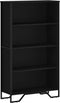 vidaXL - Boekenkast - 80x31x137,5 - cm - bewerkt - hout - zwart