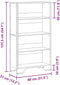 vidaXL - Boekenkast - 80x31x137,5 - cm - bewerkt - hout - zwart