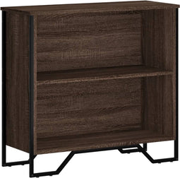 vidaXL - Boekenkast - 80x31x74,5 - cm - bewerkt - hout - bruin - eikenkleur