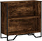 vidaXL - Boekenkast - 80x31x74,5 - cm - bewerkt - hout - gerookt - eikenkleurig