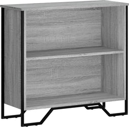vidaXL - Boekenkast - 80x31x74,5 - cm - bewerkt - hout - grijs - sonoma - eikenkleur