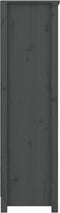 vidaXL - Boekenkast - 80x35x126 - cm - massief - grenenhout - grijs