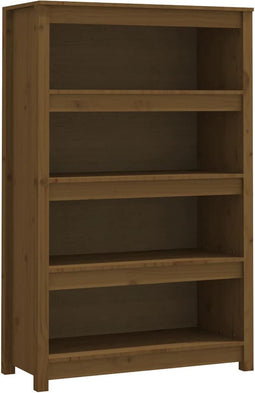 vidaXL - Boekenkast - 80x35x126 - cm - massief - grenenhout - honingbruin