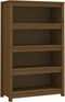 vidaXL - Boekenkast - 80x35x126 - cm - massief - grenenhout - honingbruin