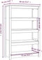 vidaXL - Boekenkast - 80x35x126 - cm - massief - grenenhout - honingbruin