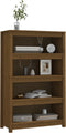 vidaXL - Boekenkast - 80x35x126 - cm - massief - grenenhout - honingbruin