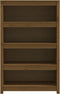 vidaXL - Boekenkast - 80x35x126 - cm - massief - grenenhout - honingbruin