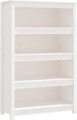 vidaXL - Boekenkast - 80x35x126 - cm - massief - grenenhout - wit