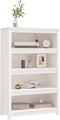 vidaXL - Boekenkast - 80x35x126 - cm - massief - grenenhout - wit