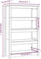 vidaXL - Boekenkast - 80x35x126 - cm - massief - grenenhout - wit
