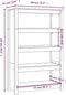 vidaXL - Boekenkast - 80x35x126 - cm - massief - grenenhout - zwart