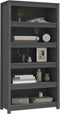 vidaXL - Boekenkast - 80x35x154 - cm - massief - grenenhout - grijs
