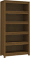 vidaXL - Boekenkast - 80x35x154 - cm - massief - grenenhout - honingbruin